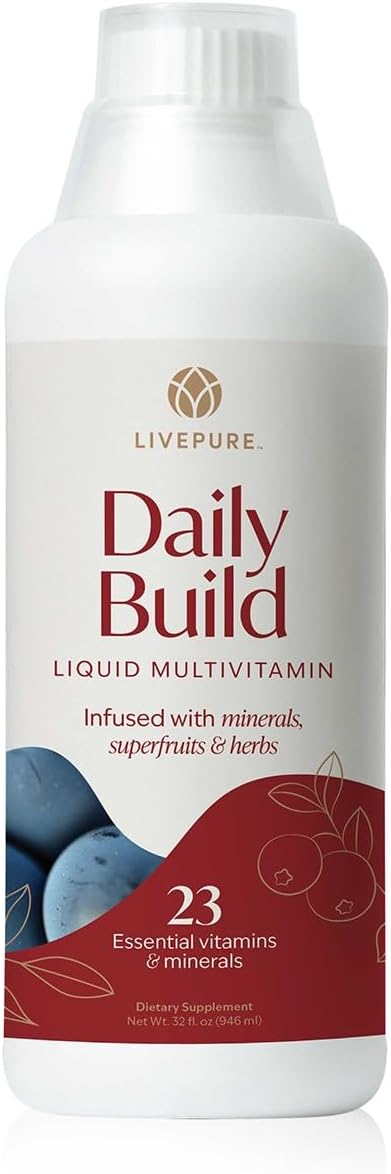 PURE Daily Build Liquid Multivitamin & Mineral Supplement with Superfruits, 946 ml