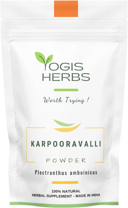 Karpooravalli Herbal Powder - 100% Natural Supplement for Respiratory Support, Digestive Wellness, & Nutritional Boost (227 g)