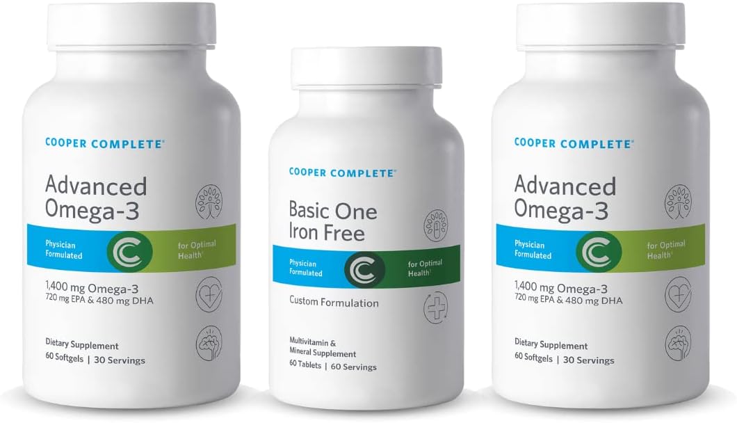 Cooper Complete Basic One Multivitamin Iron Free + Omega-3, 60 Day Supply - görsel 1