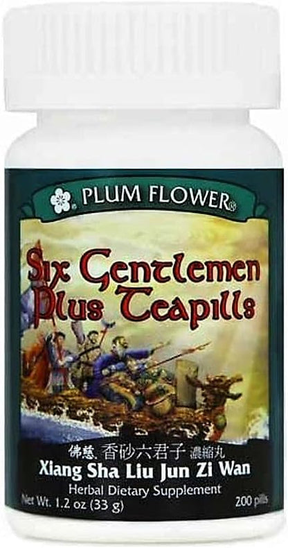 Plum Flower Six Gentlemen Plus Teapills (Xiang Sha Liu Jun Zi Wan), 200 count