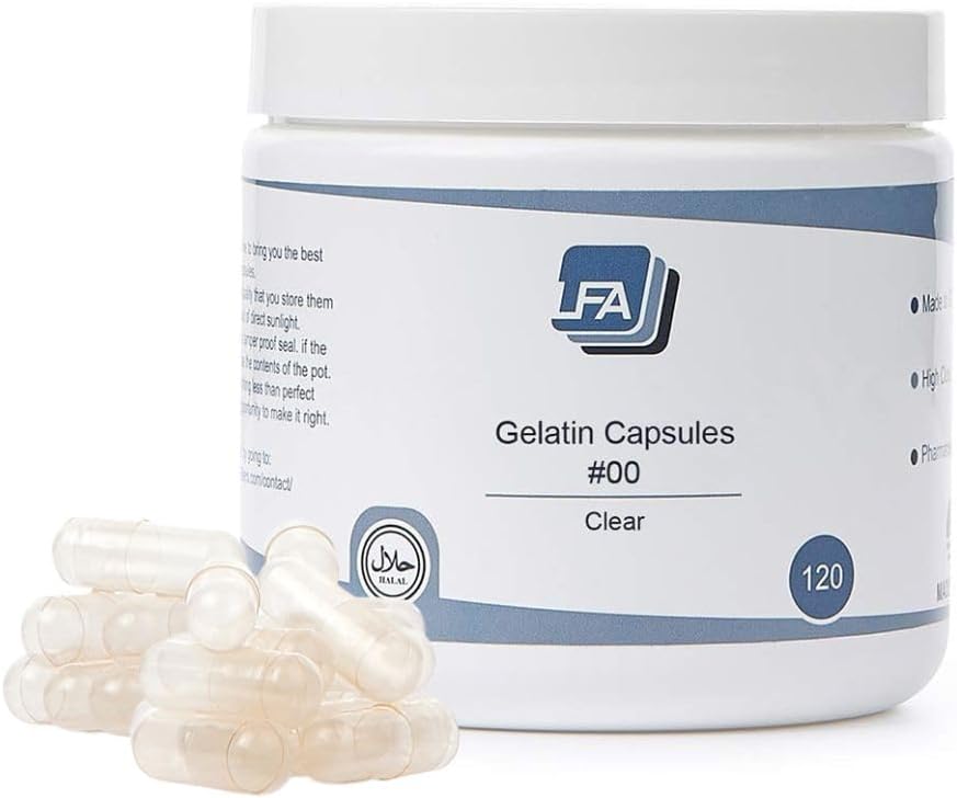 Size 00 Empty Capsules - Clear Gelatine - 500 Capsules - Halal Certified - görsel 9