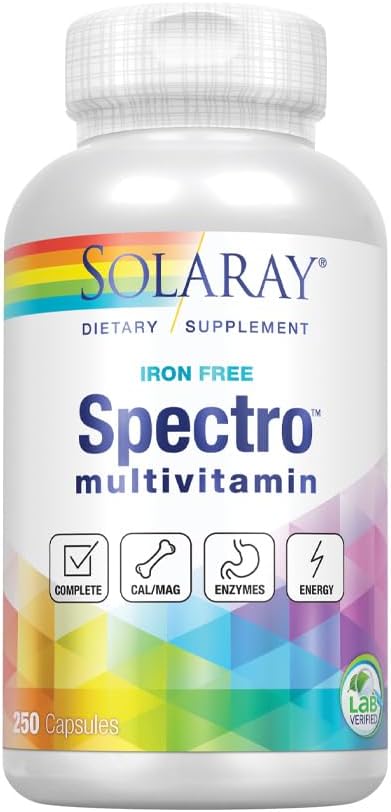 SOLARAY Spectro Multivitamin, Iron Free - 250 Capsules - görsel 1