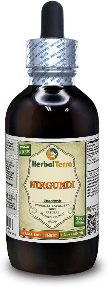 Nirgundi (Vitex Negundo) Dried Leaf Liquid Extract by HerbalTerra (2x60 ml) - görsel 9