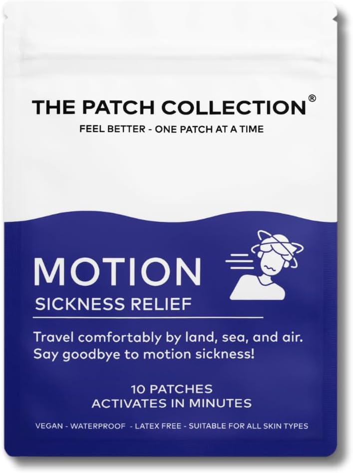 The Patch Collection® – Motion Sickness Relief Patch | Ginger, Peppermint, Safflower, Ginseng (Pack of 10) - görsel 1