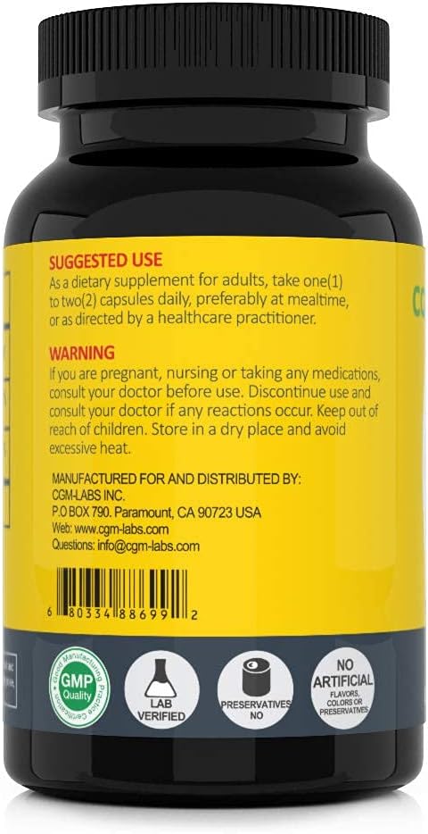 Non Acidic Vitamin C Food Supplement 1500mg with Calcium - Gentle on Stomach, Immune/Bone Support - 100 Caps by CGM Labs - görsel 6