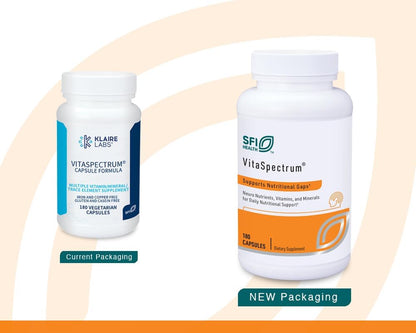 Klaire Labs SFI Health VitaSpectrum – Children's Multivitamin with 28 Nutrients, Active Folate & B12, No Iron or Copper, Gluten-Free (180 Capsules)