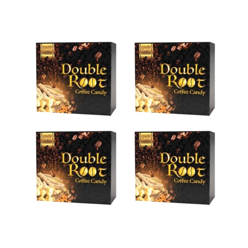 Double Root Coffee Sweets – Arabica Café Bonbons for Energy Support (4 Boxes, 10 Pieces Each) - görsel 1