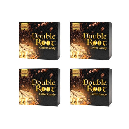 Double Root Coffee Sweets – Arabica Café Bonbons for Energy Support (4 Boxes, 10 Pieces Each)
