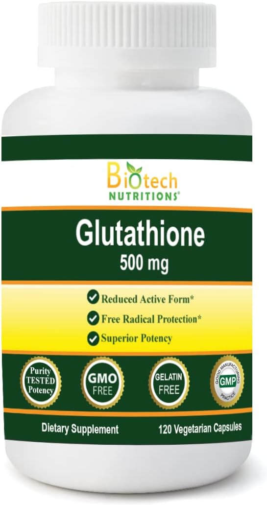 Glutathione 500 mg, 120 Vegetable Capsules - görsel 1