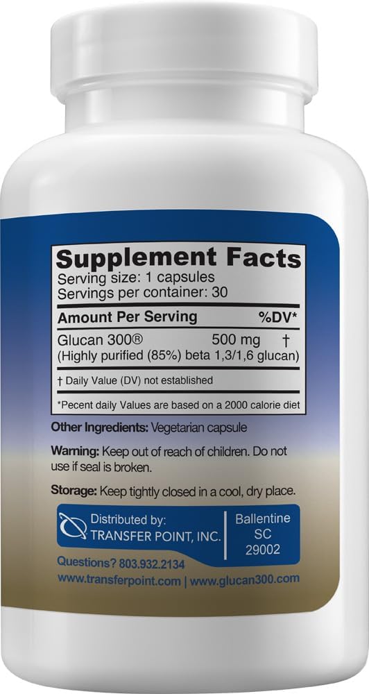 Transfer Point Beta 1,3D Glucan 500 mg, 30 Capsules - görsel 2