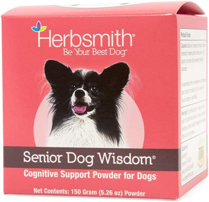 Herbsmith Senior Dog Wisdom – Cognitive Support for Senior Dogs – 60 Large Chews