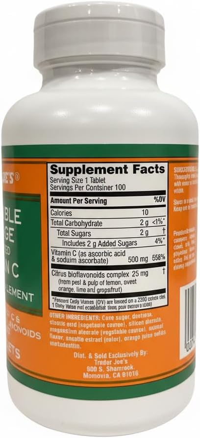 Trader Joe's Chewable Orange Flavoured Vitamin C