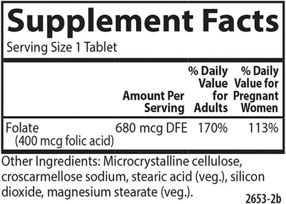 Carlson Folic Acid, 400 mcg – Antenatal Support for Foetal Development