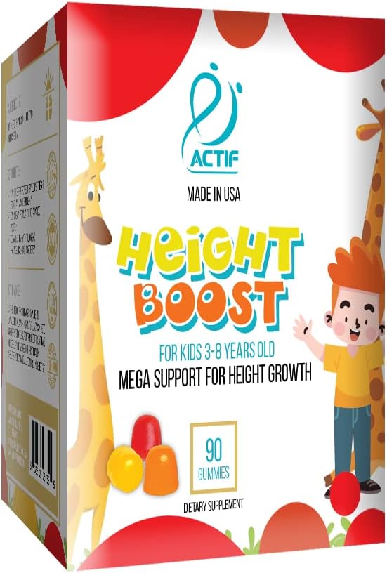 Actif Height Boost Mega Support for Kids 3-8 Years Old - 60 Gummies, Strawberry Flavour - görsel 1