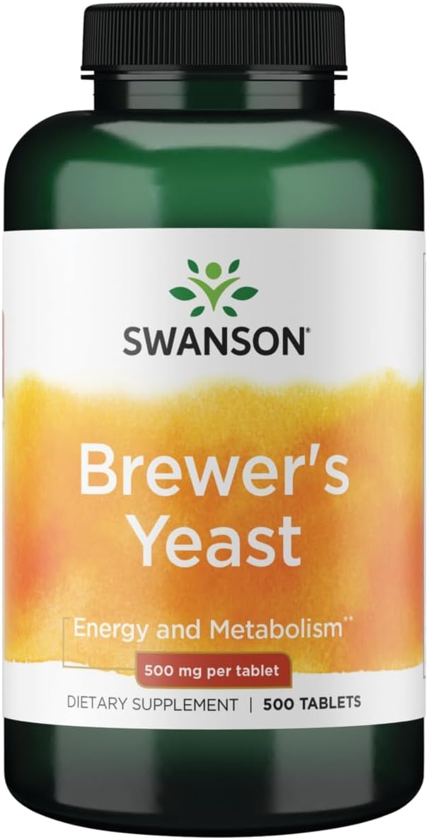 Swanson Brewer's Yeast - B Complex Vitamin Formula (500mg, 500 Tablets) - görsel 1
