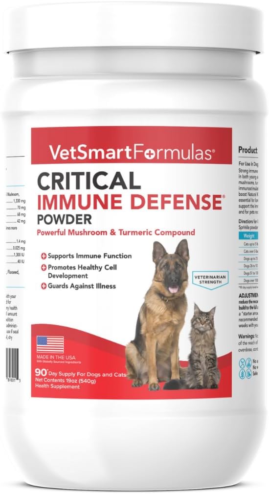 Critical Immune Defence for Dogs & Cats - Mushroom Supplement with Turkey Tail, Reishi, Shiitake, Maitake and White Turmeric - görsel 9