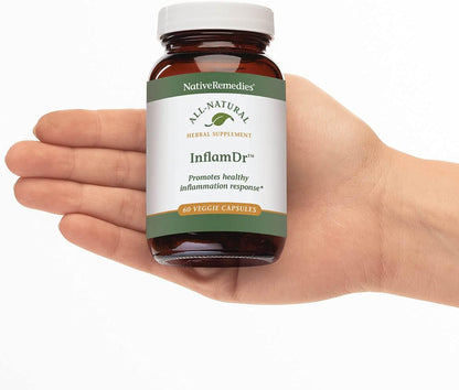 Native Remedies Inflam Dr. – All Natural Herbal Supplement for Healthy Inflammation Response (60 Veg Capsules)
