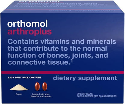Orthomol Arthroplus – 30-Day Supply – Advanced Bone and Joint Health Food Supplement with Collagen, Glucosamine and Chondroitin