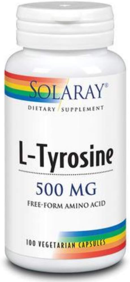 SOLARAY L-Tyrosine Food Supplement, 500 mg, 100 Capsules - görsel 1