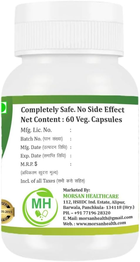 Morsan's Giloy (Tinospora Cordifolia) Capsules, Pack of 60 x 500 mg Veg Capsules - görsel 8