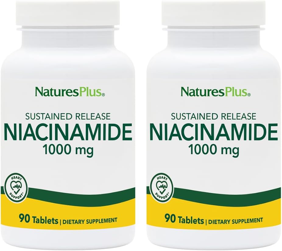 NaturesPlus Niacinamide, Sustained Release - 1000 mg, 90 Tablets - görsel 7