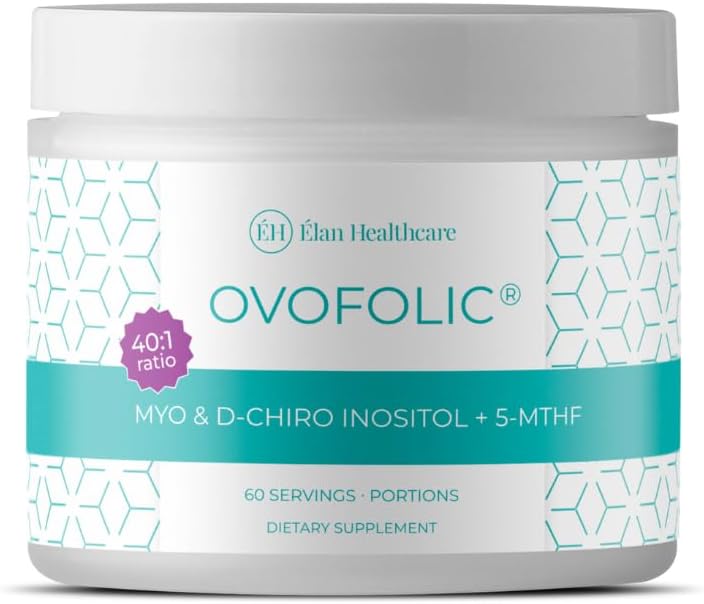 Inositol Supplement - Myo-Inositol and D-Chiro Inositol with Active Folate - Ideal 40:1 Ratio (60 Servings, 129g Jar) - görsel 1