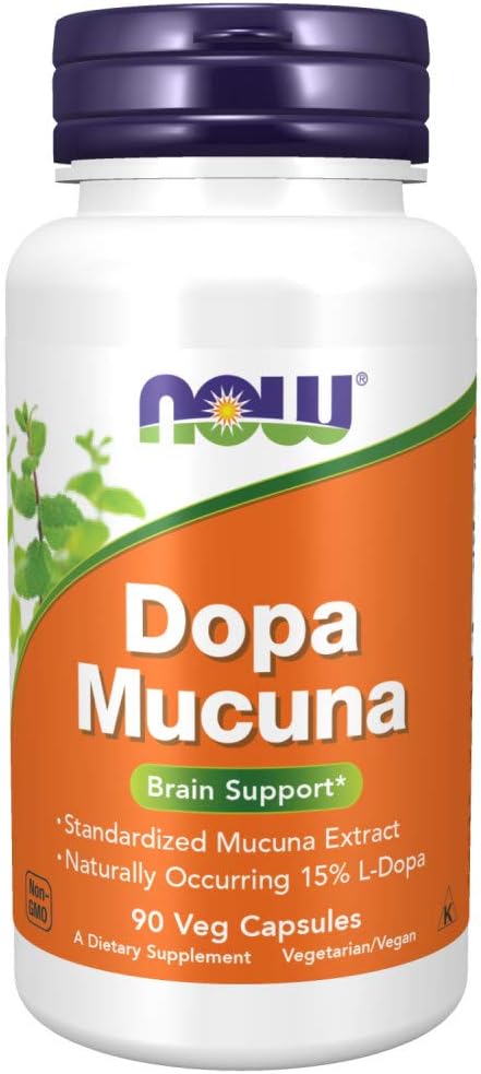 DOPA Mucuna 90 Vegan Capsules by NOW Foods (Pack of 2) - görsel 1