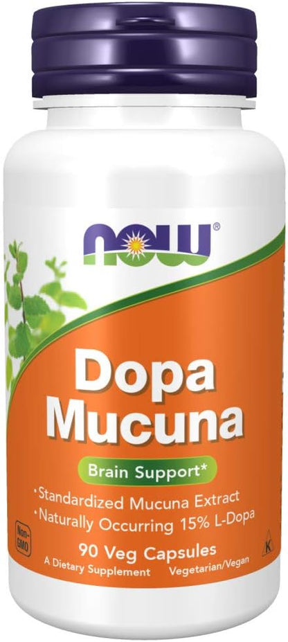 DOPA Mucuna 90 Vegan Capsules by NOW Foods (Pack of 2)