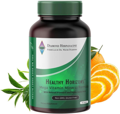 Diamond Healthy Horizons Multivitamin - Natural Multivitamin for Stress and Daily Nutrient Support - 90 Tablets
