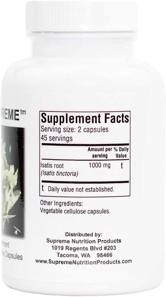 Supreme Nutrition Woad Supreme – 90 Pure Isatis Root Vegetarian Capsules - görsel 3