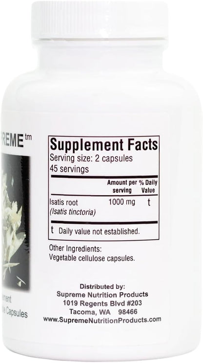 Supreme Nutrition Woad Supreme – 90 Pure Isatis Root Vegetarian Capsules