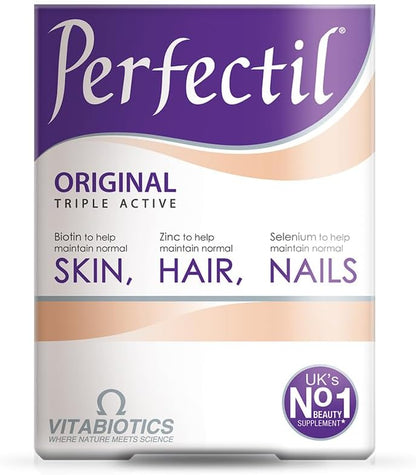 Perfectil Skin, Hair & Nails Multivitamin – Biotin – contributes to the maintenance of normal hair and skin. – Image 1