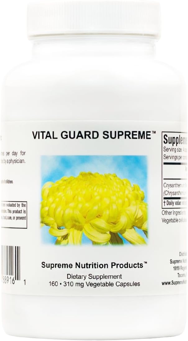 Supreme Nutrition Vital Guard Supreme, 160 Pure Chrysanthemum Vegetarian Capsules - görsel 1
