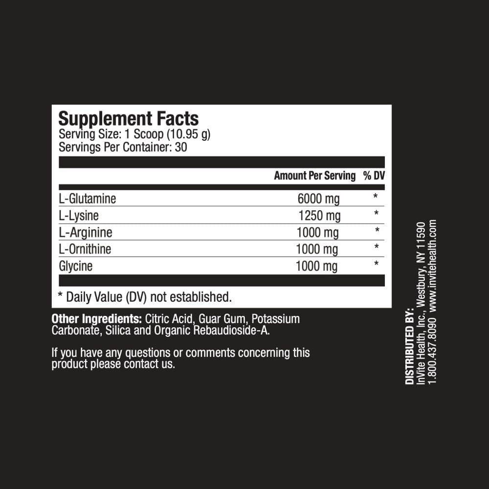 Invite Health Amino Acid Growth Factors Powder – L-Glutamine, L-Arginine, L-Ornithine, L-Lysine & Glycine - görsel 2