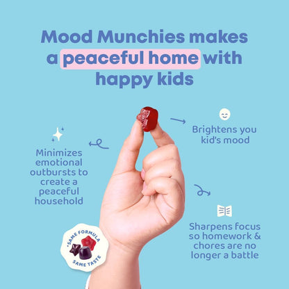 JoySpring Mood Munchies Saffron Gummies for Children 4+ | Saffron Extract with GABA, Passion Flower & St. John's Wort | Sugar Free Vegan Brain Support & Focus Gummies | Made in USA