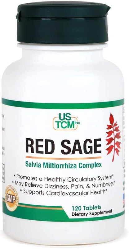 Red Sage Salvia Miltiorrhiza Complex 120 Tablets