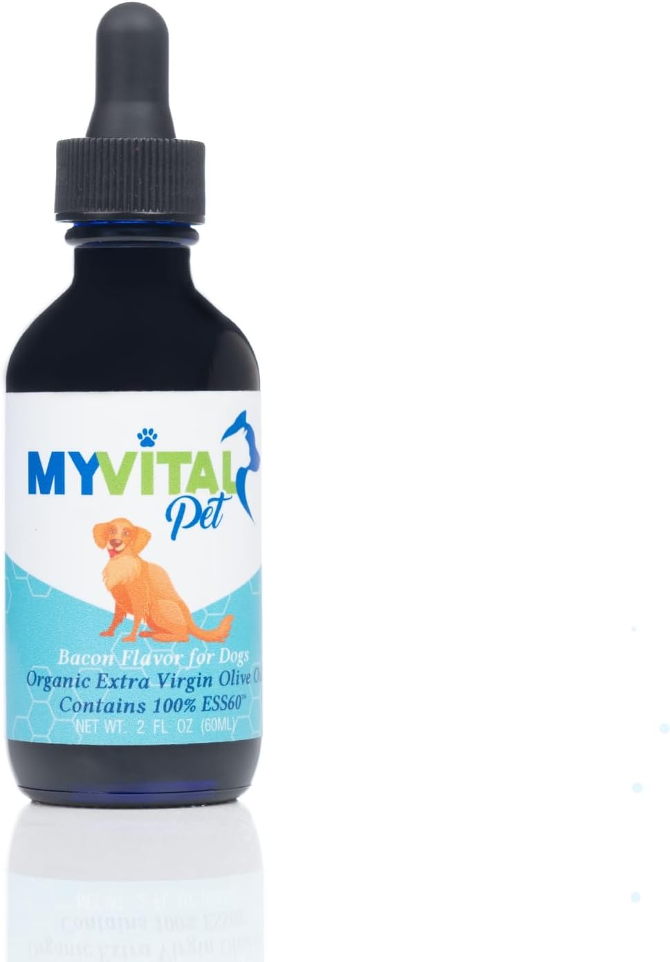 MyVitalC ESS60 Organic Extra Virgin Olive Oil with Bacon Flavour for Dogs (60 ml) - görsel 1