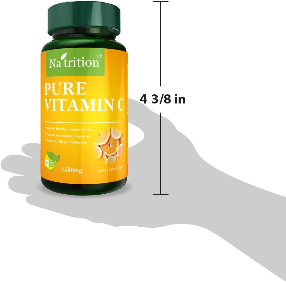 Na'trition Pure Vitamin C Vegetarian Capsules 1500mg per Serving - görsel 3