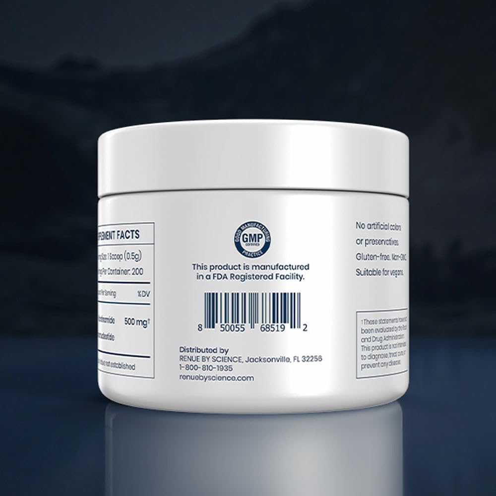 Renue By Science NMN Powder - 100g Pure Crystalline Nicotinamide Mononucleotide, Sublingual Fast-dissolving - görsel 5