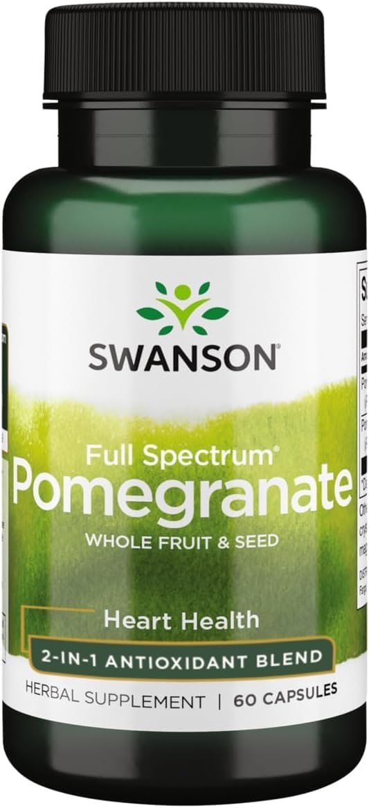 Swanson Full Spectrum Pomegranate Whole Fruit & Seed 60 Capsules - görsel 1