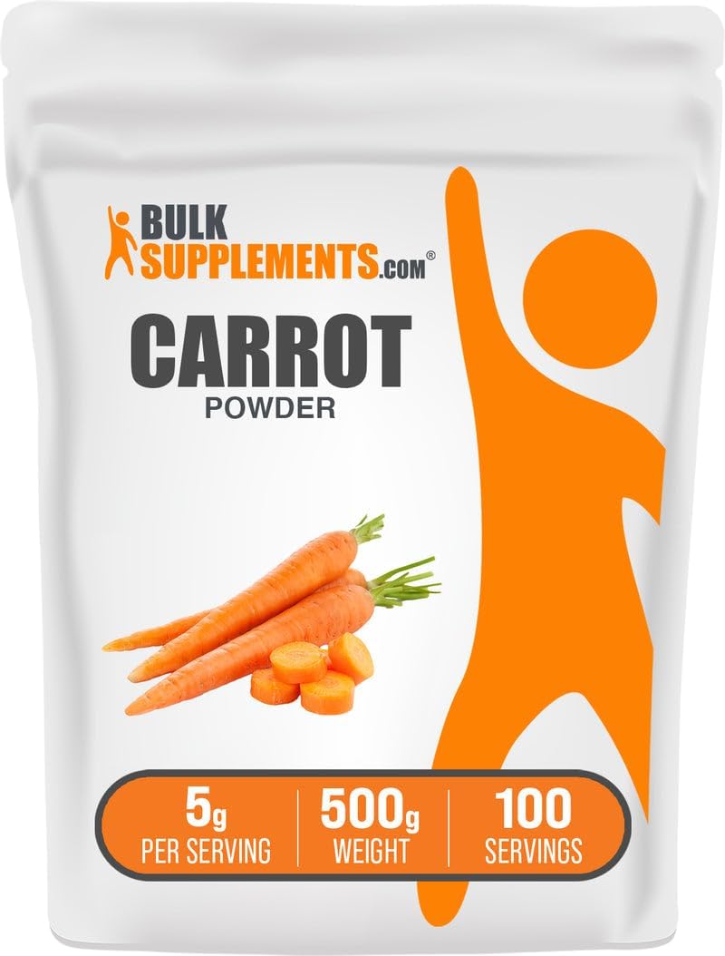 BulkSupplements.com Carrot Powder - Superfood Powder, 1kg - görsel 6