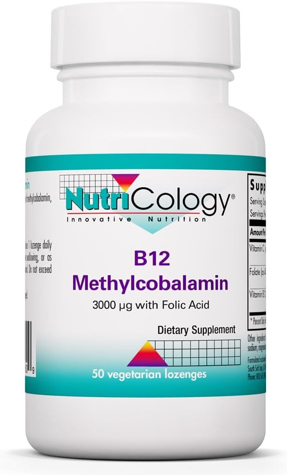 NutriCology B12 Methylcobalamin - Bioactive Vitamin B12 Lozenges - görsel 1