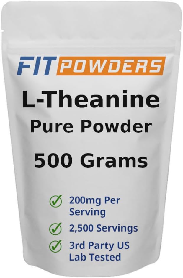 FitPowders L-Theanine Powder 100g – Pure L-Theanine Supplement, Scoop Included, Non-GM, Vegan, Gluten-Free - görsel 10