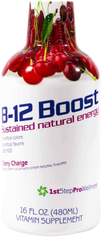 1st Step Liquid B-12, Cherry Charge, 473 ml