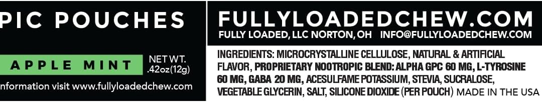 Fully Loaded Alpha Nootropic Pouches (Apple Mint) – 5 Cans – 15 Pouches per Can - görsel 2