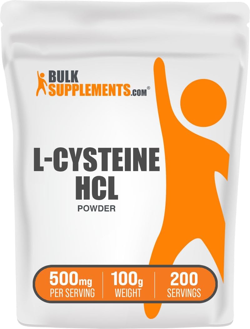 BulkSupplements.com L-Cysteine HCl Powder - Amino Acid Supplement - Gluten-free, 500mg per Serving, 250g - görsel 8