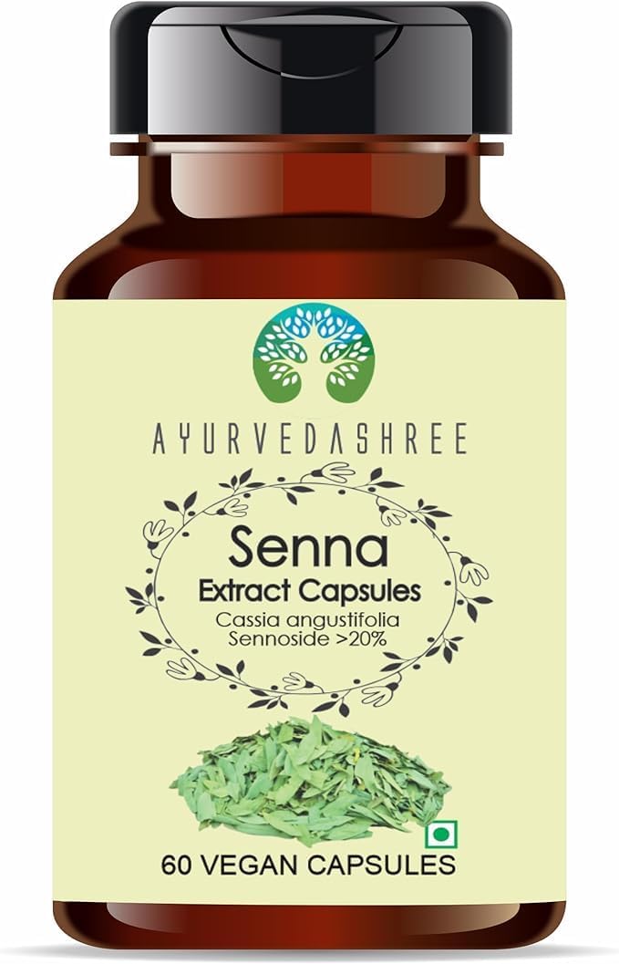 AYURVEDASHREE Senna Extract 500mg - 60 Vegetarian Capsules - görsel 1
