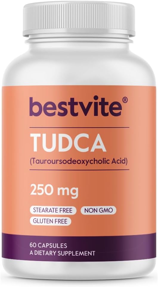BESTVITE TUDCA 250mg (60 Capsules) (Tauroursodeoxycholic Acid) – No Stearates, Gluten-free, Non-GMO - görsel 1