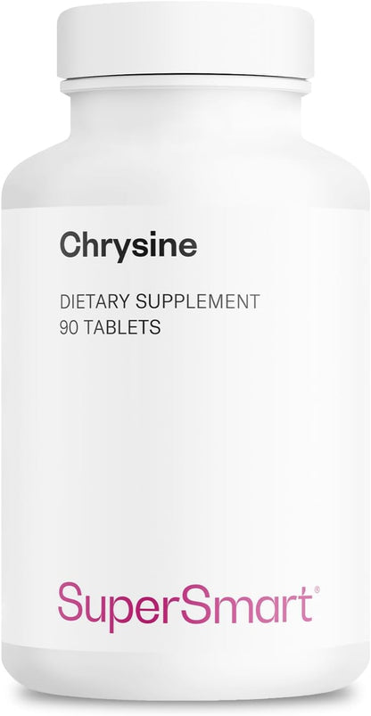 Supersmart - Chrysine 1500 mg Per Day - Natural Flavonoid - Chrysin for Hormone Support | Non-GMO & Gluten-free - 90 Tablets