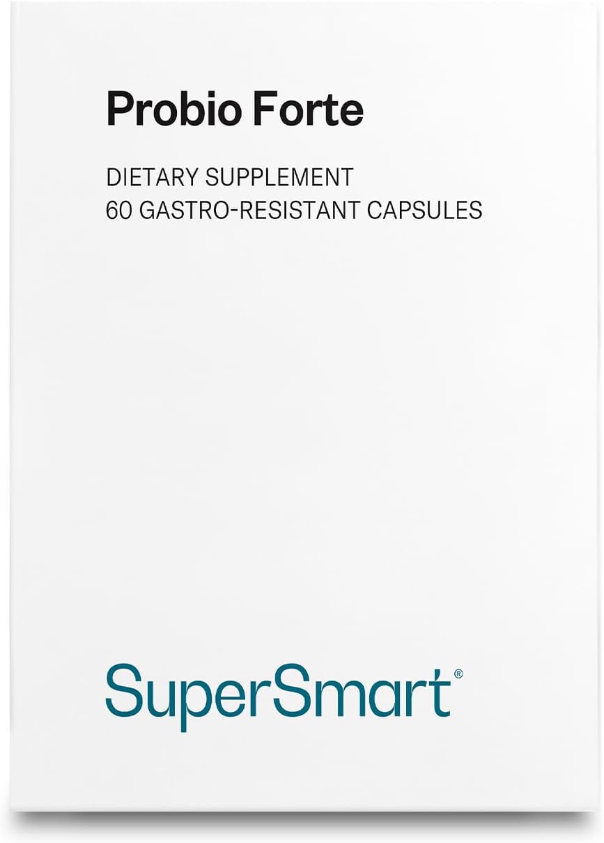 Supersmart Probio Forte - Daily Probiotic Supplement with 8 Billion CFU, 5 Strains, Delayed Release Capsules, Non-GM & Gluten-free, Vegan - 60 Capsules - görsel 1